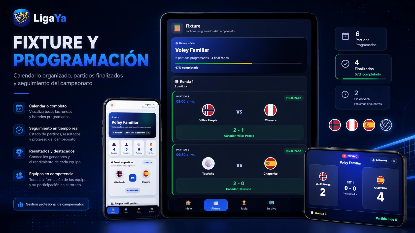 Fixture y Programación - LigaYa