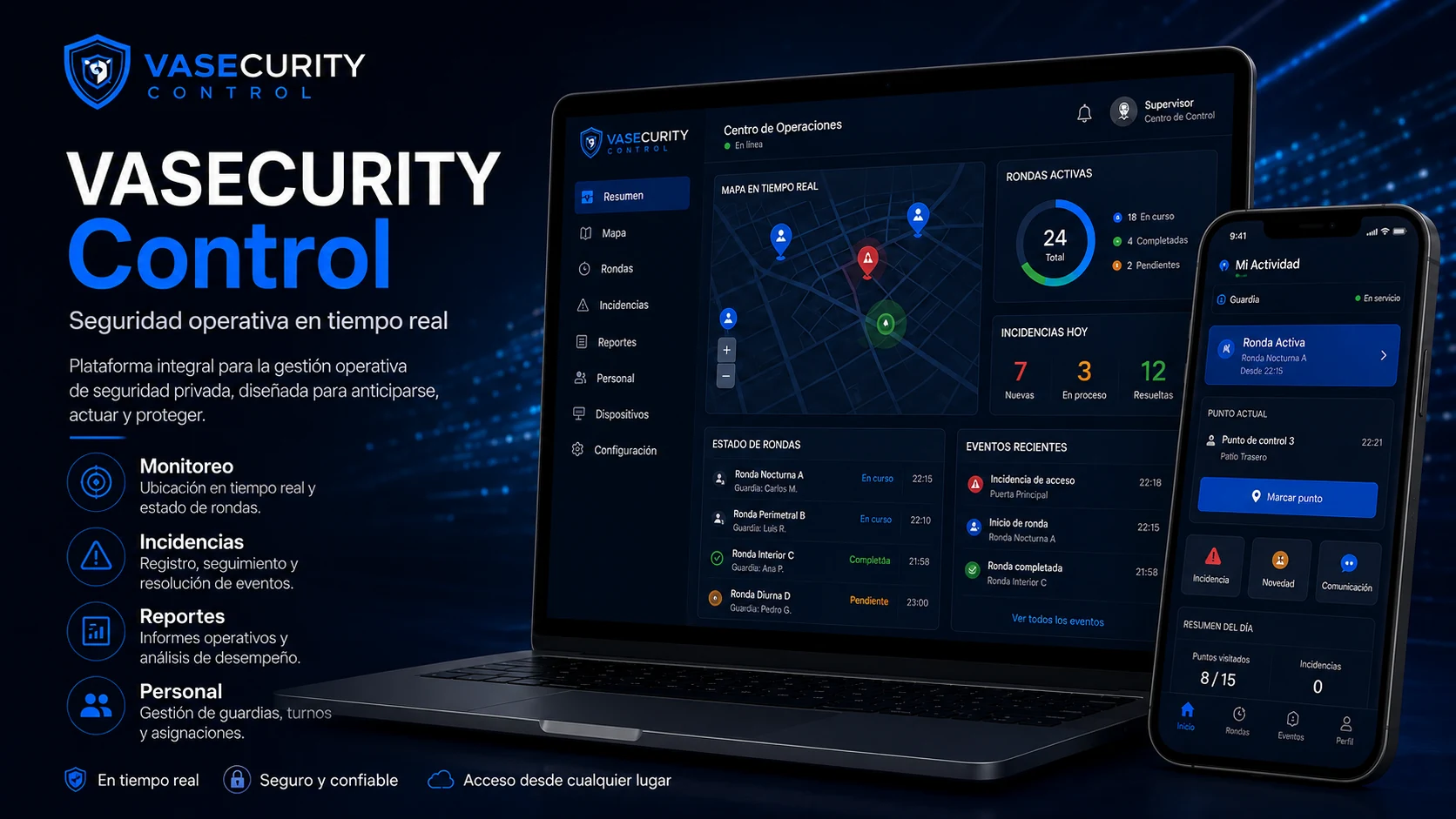 Centro de Monitoreo - VASECURITY Control